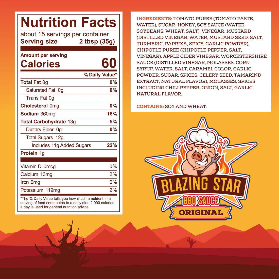 Blazing Star BBQ Original Sauce 19.25 oz