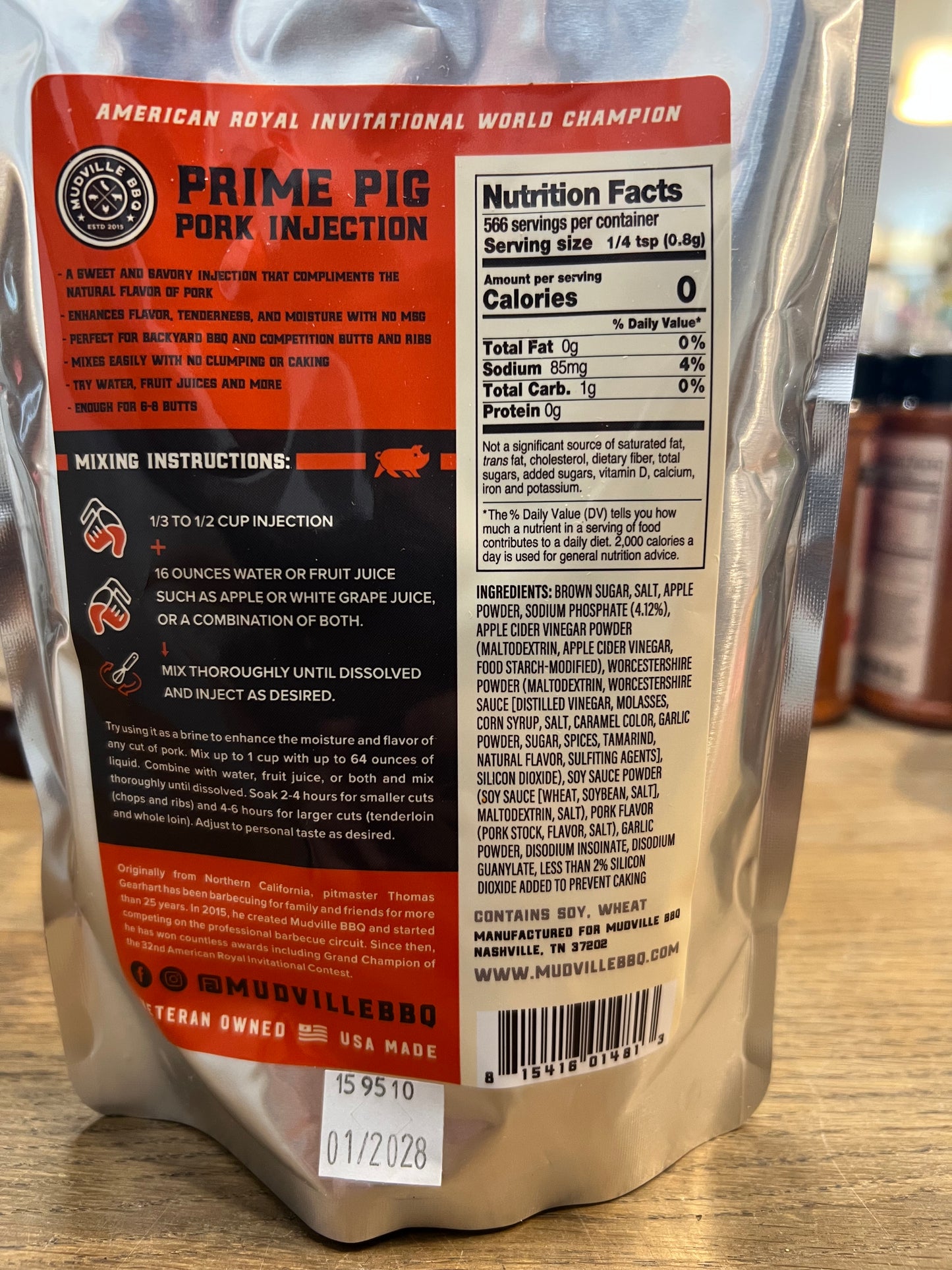 Mudville BBQ Prime Pig Pork Injection 16 oz